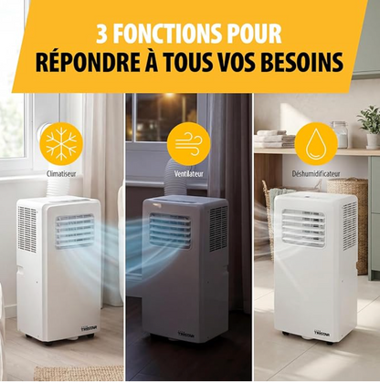Tristar Climatiseur mobile - 7 000 BTU - 3-en-1 - Déshumidifie, Rafraîchit, Ventile - Jusqu'à 25 m²